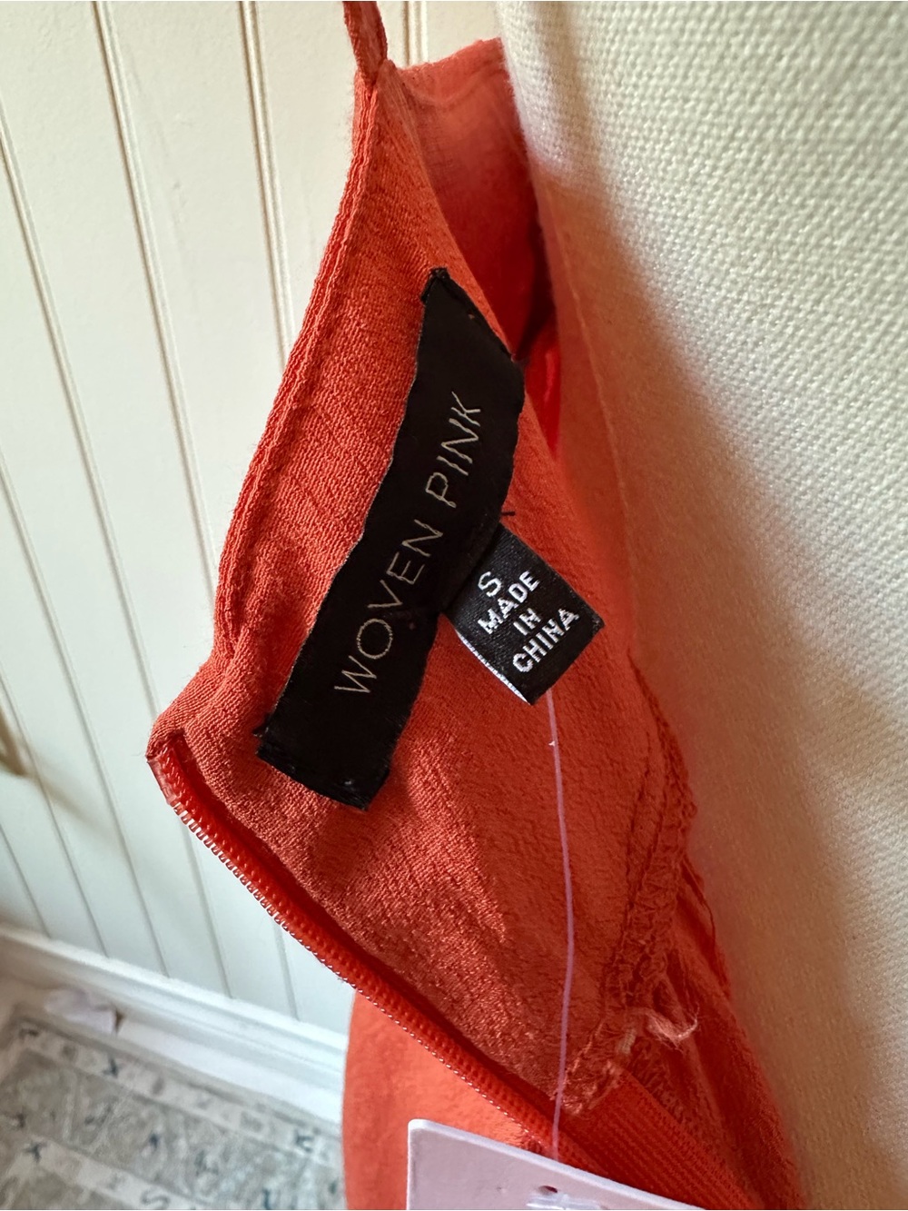 Woven Rust Tie-Back Mini Dress – Size Small (NWT) - Picture 9 of 9